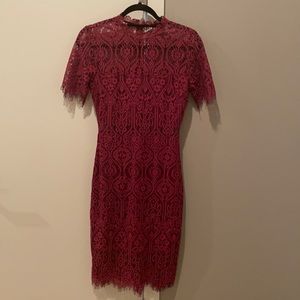 Lulus Burgundy Lace Dress